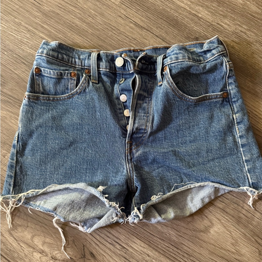 Levi’s 501 High Rise Denim Shorts